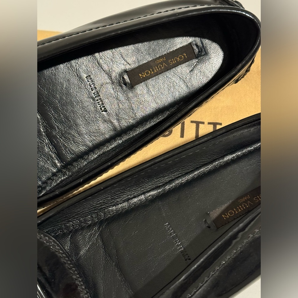 Louis Vuitton black Patent Leather Oxford Loafers Size 38-39 - Picture 6 of 10